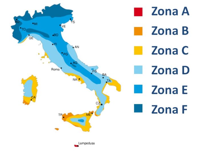 risparmio energetico caloriferi zone climatiche