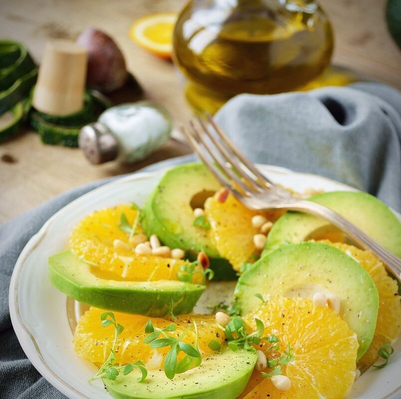 insalata avocado e arance