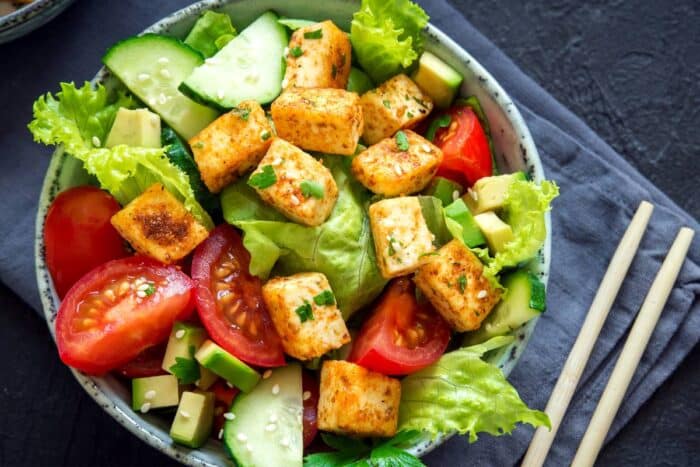 tacos tofu e verdure