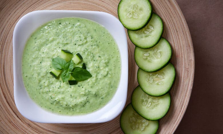 vellutata fredda cetriolo e menta