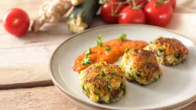 Polpette di lupini e zucchini