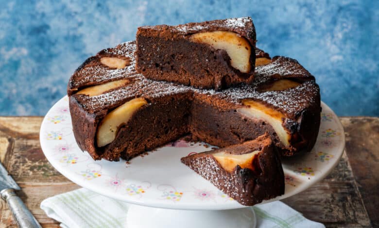 torta cioccolato e pere