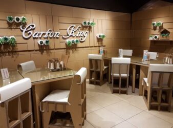 Un ristorante di cartone a Taiwan