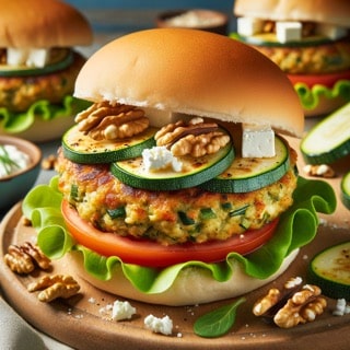 La ricetta degli hamburger vegetariani di quinoa, feta e noci