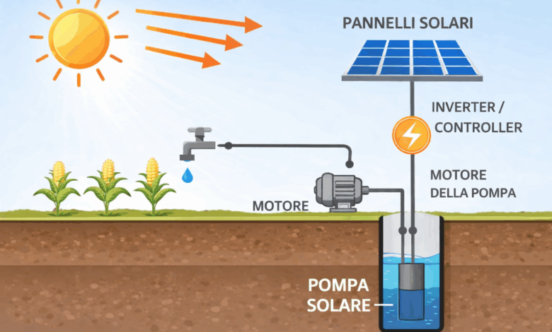 come funziona la pompa solare