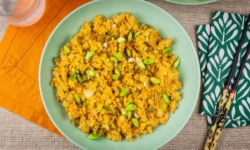 Ricetta del risotto con verdure e salsa tamari