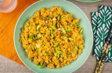 Ricetta del risotto con verdure e salsa tamari