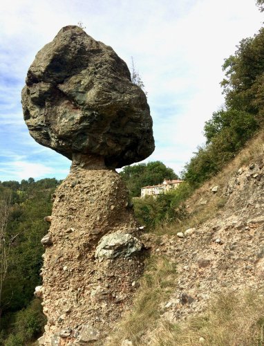 champignon plat en pierre Crixia - Val Bormida