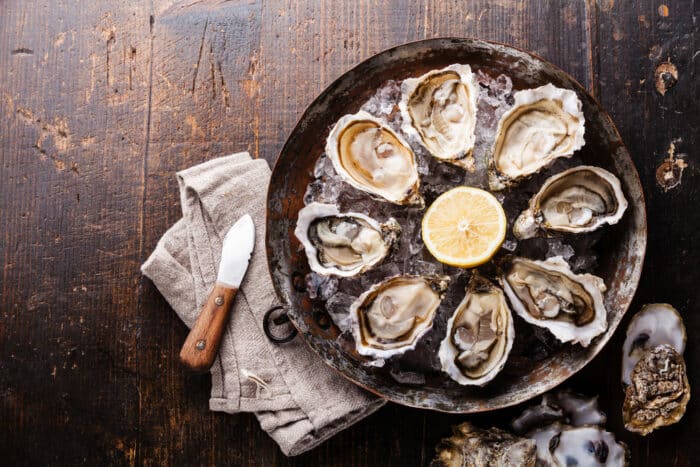 10 alimenti ricchi di zinco: ostriche