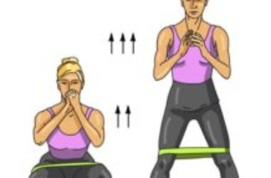 yoga POWRX pilates Set di 3 estensori per ginnastica allenamento del corpo completo 