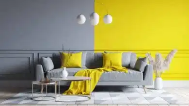 colore tortora e giallo