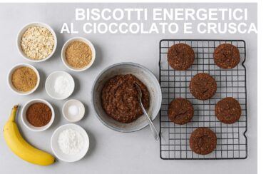 Ricetta dei biscotti energetici al cioccolato e crusca
