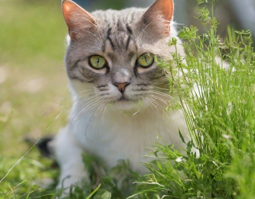 Perché i gatti mangiano l'erba