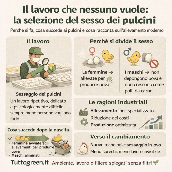 Il lavoro che nessuno vuole: la selezione del sesso nei pulcini