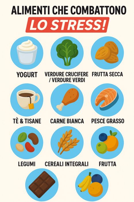 migliori cibi anti-stress