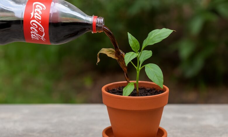 Coca-cola e piante: cosa succede se si annaffia una pianta con la Coca‑Cola?
