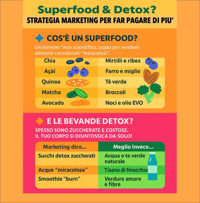 Trovi “superfood” o “detox” in etichetta?