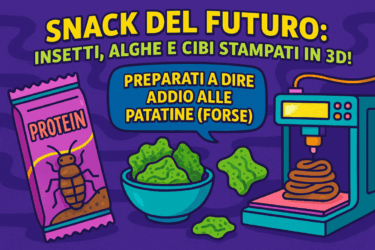 Snack del futuro: tra insetti, alghe e cibo stampato in 3D