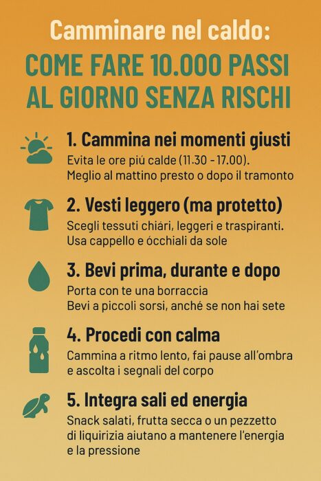 Camminare con il caldo