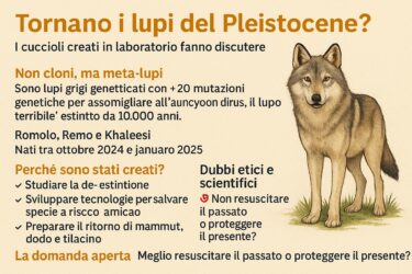 Tornano i lupi del Pleistocene? Cosa sappiamo sui cuccioli creati in laboratorio