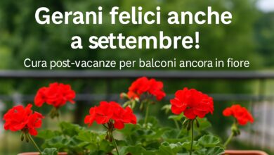 Gerani dopo le vacanze
