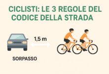 Ciclisti in strada