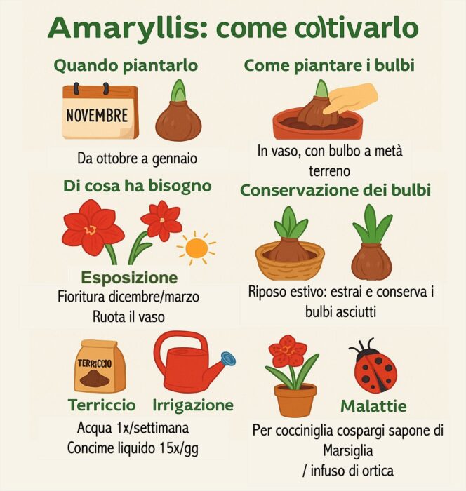 Come piantare e curare l’Amaryllis