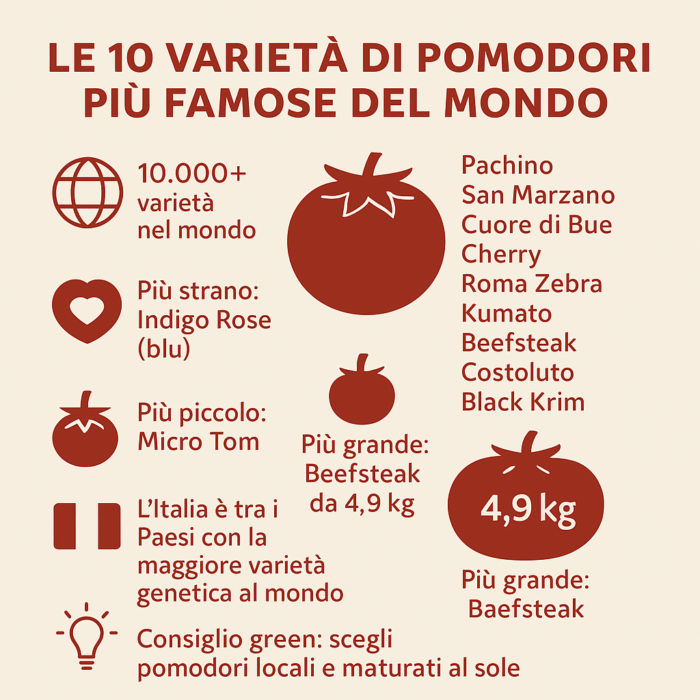 Tutti i tipi di pomodori del mondo: le varietà più diffuse
