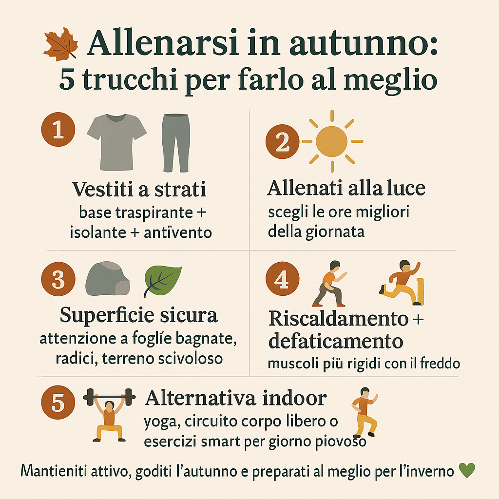 Allenarsi in autunno: guida pratica per fare sport con giornate più corte e temperature fresche