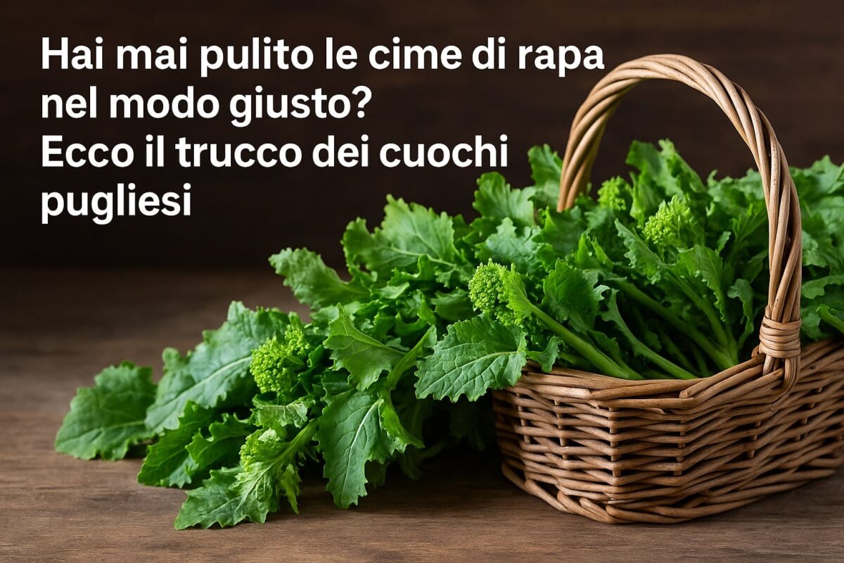 Come pulire le cime di rapa