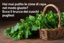 Come pulire le cime di rapa