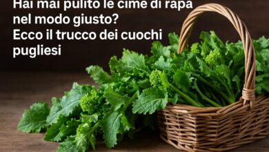 Come pulire le cime di rapa