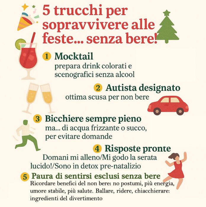 Come passare le feste di natale senza bere
