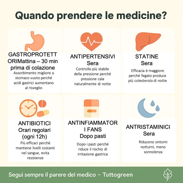 Qual è l'ora giusta per prendere le medicine