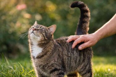 Il linguaggio segreto del gatto: cosa significa quando alza la coda durante le carezze