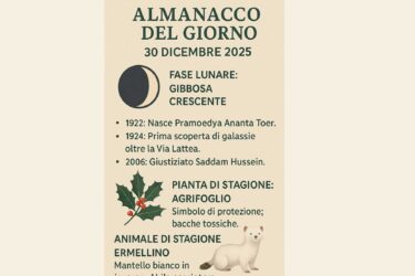 Almanacco del 30 December 2025