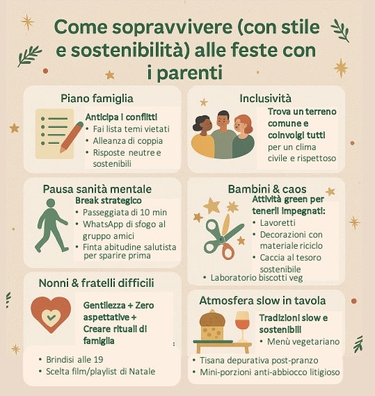 Come sopravvivere alle feste con i parenti in modo green