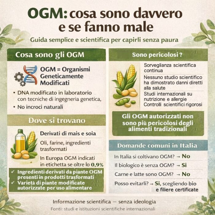 OGM negli alimenti: cos’è, come funziona e cosa significa per la salute