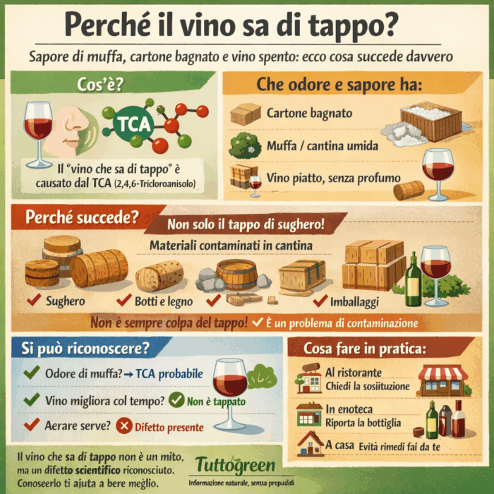 Perché il vino 'sa di tappo'?
