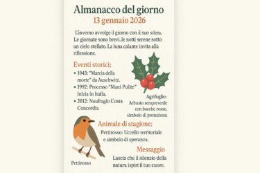 Almanacco del 13 gennaio 2026