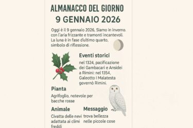 Almanacco del 09 gennaio 2026