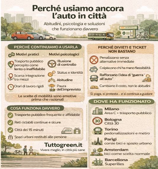 La dipendenza urbana dall’auto spiegata