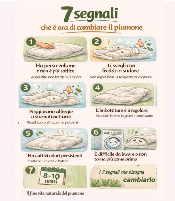 7 segnali che è tempo di cambiare il piumone