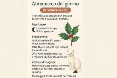 Almanacco del 13 febbraio 2026