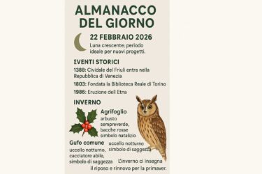 Almanacco del 22 febbraio 2026