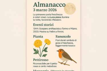 Almanacco del 03 marzo 2026