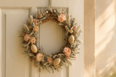 Ghirlanda di Pasqua fai-da-te: 10 idee con fiori secchi, rami e materiali naturali