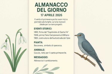Almanacco del 17 aprile 2026