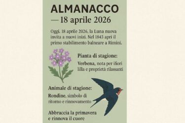 Almanacco del 18 aprile 2026