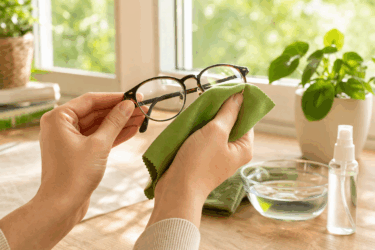 Come pulire bene gli occhiali in modo naturale (senza graffi e senza aloni)